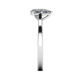"Rain" Solitaire Pear Cut Diamond Engagement Ring SSPS02 - HEERA DIAMONDS