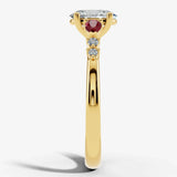 "Rapunzel" Oval Cut 4 Carat Diamond Shoulder Engagement Ring HEERA DIAMONDS