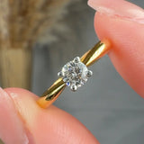 "Ravienne" 0.33 Carat  Round Cut Natural Diamond Solitaire Engagement Ring MDR2896