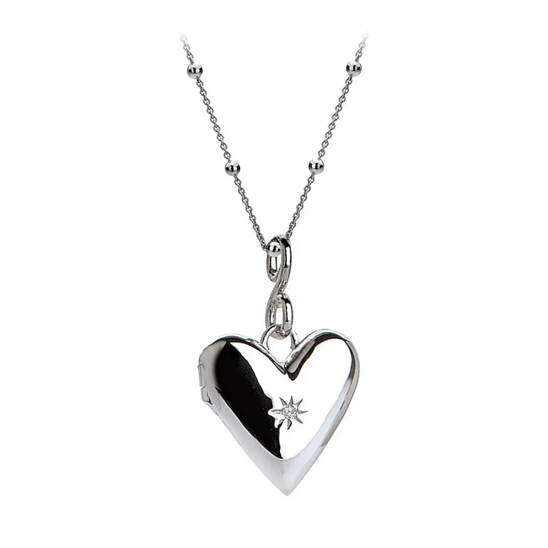 Romantic Small Heart Locket Hot Diamonds