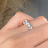 "Rosavelle" 0.77 Carat Round Cut Natural Diamond Half Eternity Ring MDR4551