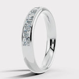 Round Baguette Diamond Channel Set Eternity Band Wedding Ring CRBBG