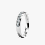 Round Baguette Diamond Channel Set Eternity Band Wedding Ring CRBBG