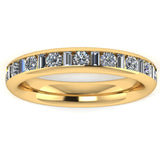 Round Baguette Diamond Channel Set Eternity Band Wedding Ring - HEERA DIAMONDS