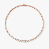 Round Brilliant Cut Diamond Tennis Necklace NT1HG