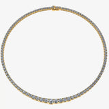 Round Brilliant Cut Graduating Diamond 4 Prong Set Tennis Necklace NT1FG