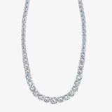 Round Brilliant Cut Graduating Diamond Half 4 Prong Set Tennis Necklace NE210014 HEERA DIAMONDS