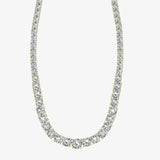 Round Brilliant Cut Graduating Diamond Half 4 Prong Set Tennis Necklace NE210014 HEERA DIAMONDS