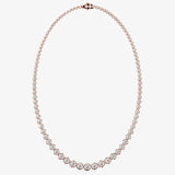 Round Brilliant Cut Graduating Diamond Illusion Set Necklace NE210030 HEERA DIAMONDS
