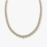 Round Brilliant Cut Graduating Diamond Illusion Set Necklace NT3FG