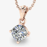 Round Brilliant Cut Solitaire Lab Grown Diamond Pendant PCC4B HEERA DIAMONDS