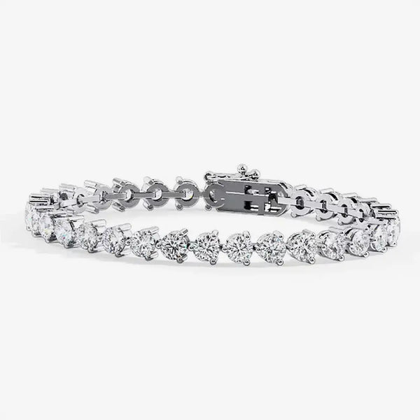 Round Brilliant Diamond 3 Prong Bracelet BR45512 HEERA DIAMONDS