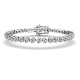 Round Brilliant Diamond 3 Prong Bracelet BRT2D HEERA DIAMONDS