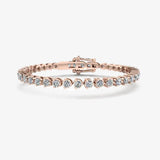 Round Brilliant Diamond 3 Prong Bracelet BRT2D