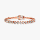 Round Brilliant Diamond 3 Prong Bracelet BRT2D