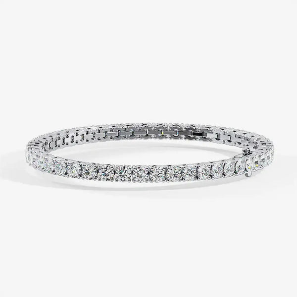 Round Brilliant Diamond 4 Prong Tennis Bracelet BR45345 HEERA DIAMONDS