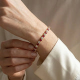 Round Brilliant Diamond and Ruby Bracelet BR45558DR