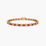 Round Brilliant Diamond and Ruby Bracelet BR45558DR