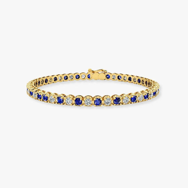 Round Brilliant Diamond and Sapphire Bracelet BR45558DS