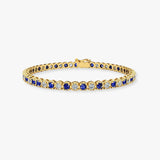 Round Brilliant Diamond and Sapphire Bracelet BR45558DS