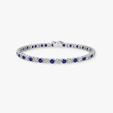Round Brilliant Diamond and Sapphire Bracelet BR45558DS