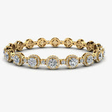 Round Brilliant Shape Halo 8.5 Carat Diamond Bracelet BRHARB HEERA DIAMONDS