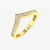 Round Cut 0.15 Carat Diamond Wishbone Ring LM JEWELLERY