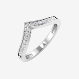 Round Cut 0.15 Carat Diamond Wishbone Ring LM JEWELLERY