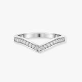 Round Cut 0.15 Carat Diamond Wishbone Ring