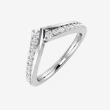 Round Cut 0.26 Carat Wishbone Ring LM JEWELLERY