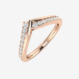 Round Cut 0.26 Carat Wishbone Ring LM JEWELLERY