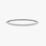 Round Cut 1.5 Carat Platinum Diamond Eternity Bangle