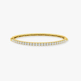 Round Cut 1.5 Carat Platinum Diamond Eternity Bangle