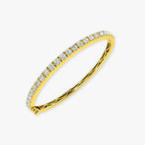 Round Cut 1.5 Carat Platinum Diamond Eternity Bangle