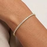 Round Cut 1.5 Carat Platinum Diamond Eternity Bangle