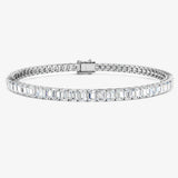 Round Cut 9.75 Carat Diamond Line Fancy Bracelet LM JEWELLERY