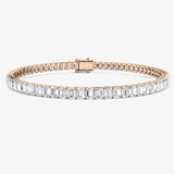 Round Cut 9.75 Carat Diamond Line Fancy Bracelet LM JEWELLERY