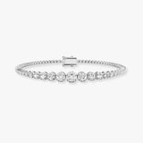 Round Cut Diamond 1.76 Carat Line Tennis Bracelet