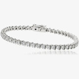 Round Cut Diamond Line Tennis Bracelet in Bar Setting HEERA