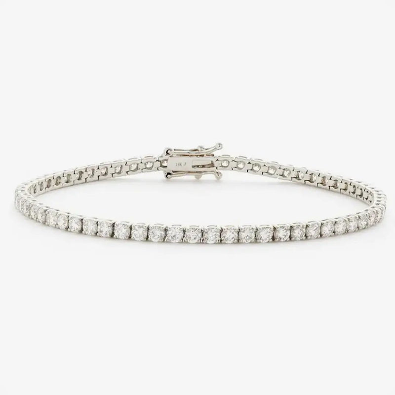 Round Cut Diamond Line Tennis Bracelet in Four Claw setting HEERA
