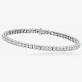 Round Cut Diamond Line Tennis Bracelet in Semi Bezel setting HEERA