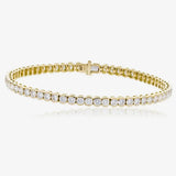 Round Cut Diamond Line Tennis Bracelet in Semi Bezel setting HEERA