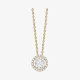 Round Cut Halo Diamond Pendant HEERA