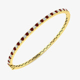 Round Ruby Diamond 1.7 Carat Gemstone Bangle LM JEWELLERY