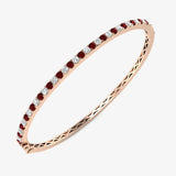 Round Ruby Diamond 1.7 Carat Gemstone Bangle LM JEWELLERY