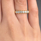 "Rovelle" 0.51 Carat Round Cut Natural Diamond Half Eternity Ring MDR4022