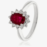 Ruby Cluster Ring HEERA DIAMONDS