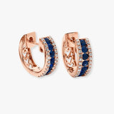 SAPPHIRE AND DIAMOND HOOP EARRINGS LM JEWELLERY