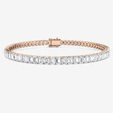 Round Cut 9.75 Carat Diamond Line Fancy Bracelet