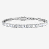Round Cut 9.75 Carat Diamond Line Fancy Bracelet